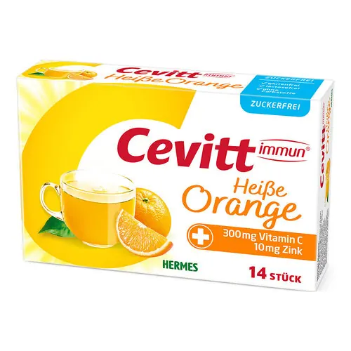 Cevitt immun heiße Orange zuckerfrei Granulat, 14 St