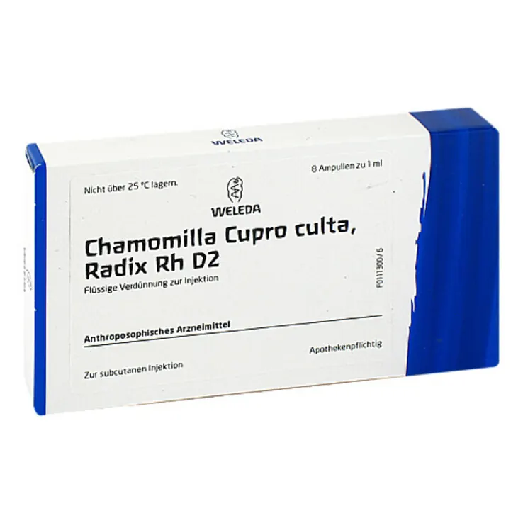 Chamomilla Cupro culta Radix Rh D 2 1% Ampullen, 8X1 ml