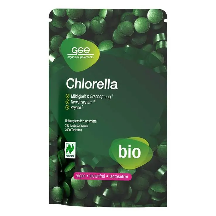 Chlorella 500 mg Bio Naturland Tabletten, 2000 St