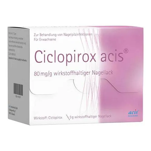 Ciclopirox acis 80 mg / g wirkstoffhalt.Nagellack, 3 g
