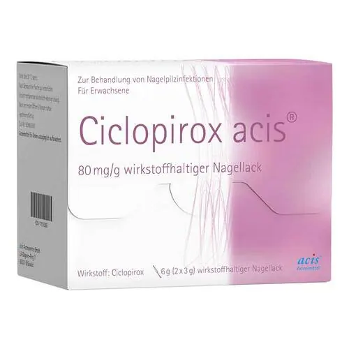 Ciclopirox acis 80 mg / g wirkstoffhalt.Nagellack, 6 g