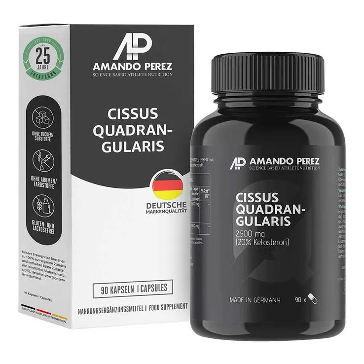 Cissus Quadrangularis Extrakt 2500 mg vegan Kapseln , 90 St