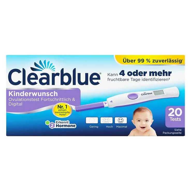 Clearblue Ovulationskit Fortschrittlich & Digital, 20 St