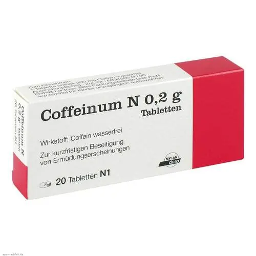 Coffeinum N 0,2 g Tabletten, 20 St
