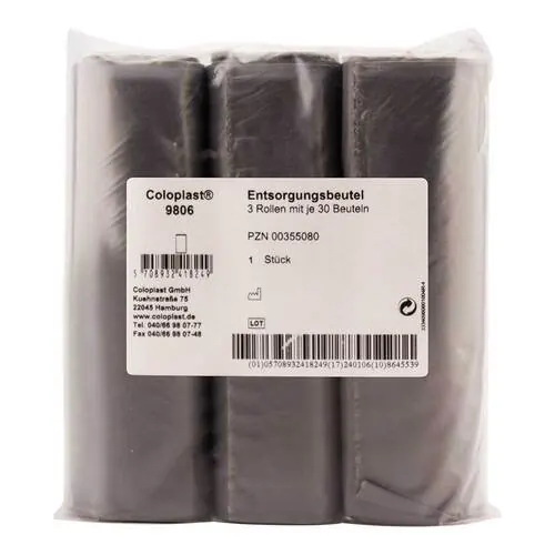 Coloplast Entsorgungsbeutel blau 3 Rol.a.30 St.9806, 90 St