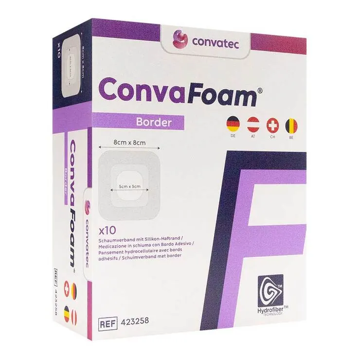 Convafoam Schaumverband Border 8x8 cm, 10 St