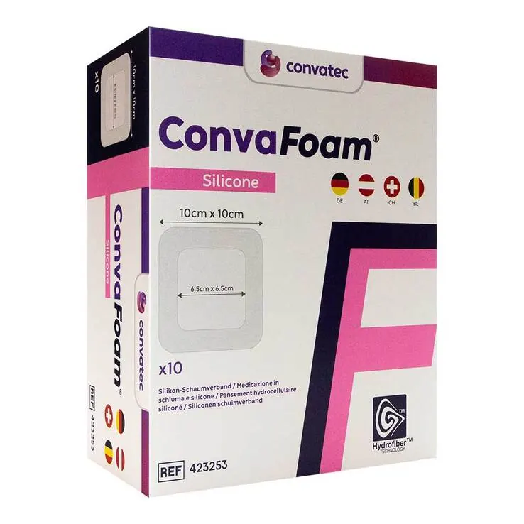 Convafoam Silicone Verband 10x10 cm, 10 St