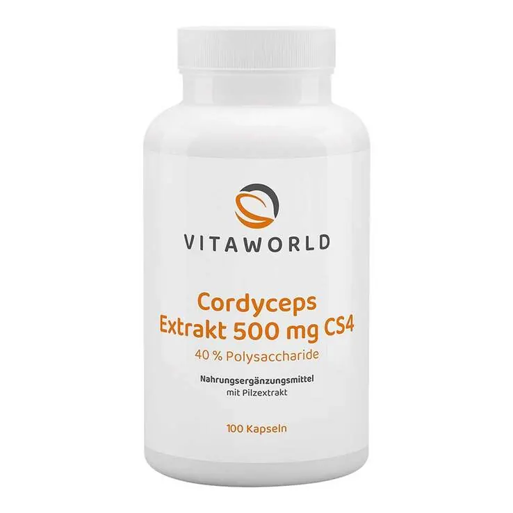 Cordyceps Extrakt 500 mg CS4 40% Polysacchar.Kapseln, 100 St
