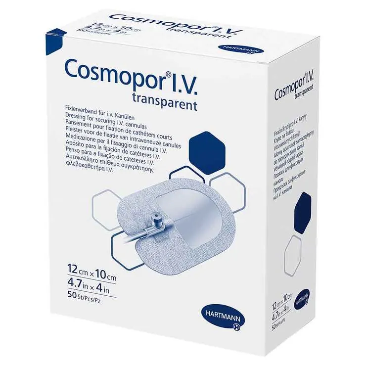 Cosmopor® I.V. transparent Fixierverband 10x12 cm steril, 50 St