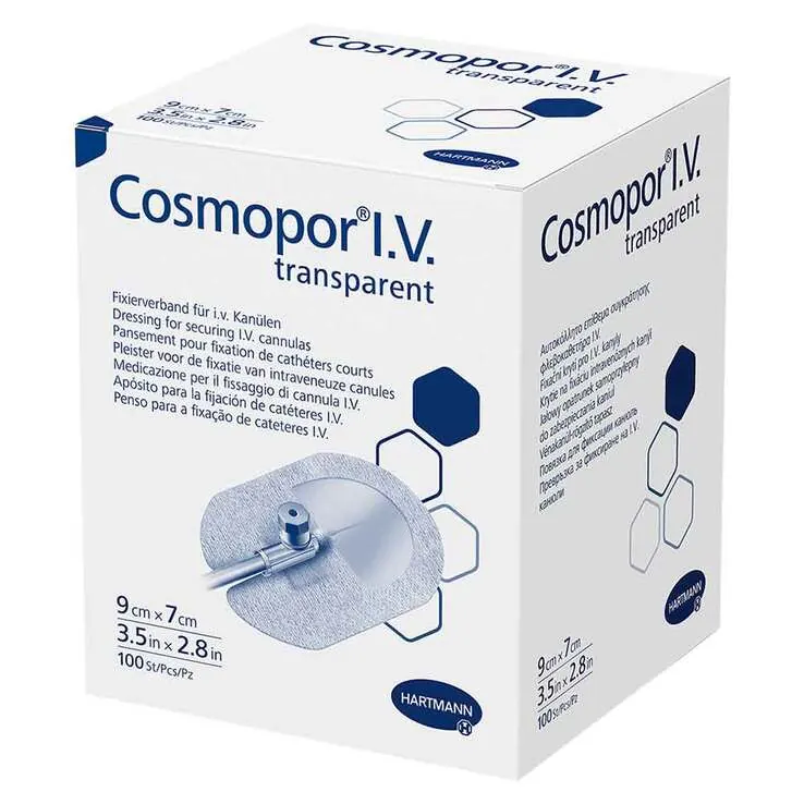 Cosmopor® I.V. transparent Fixierverband 7x9 cm steril, 100 St