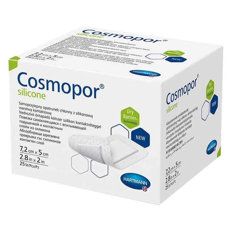 Cosmopor® silicone Wundverband 5x7,2 cm, 25 St