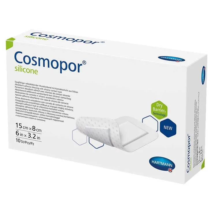 Cosmopor® silicone Wundverband 8x15 cm, 10 St