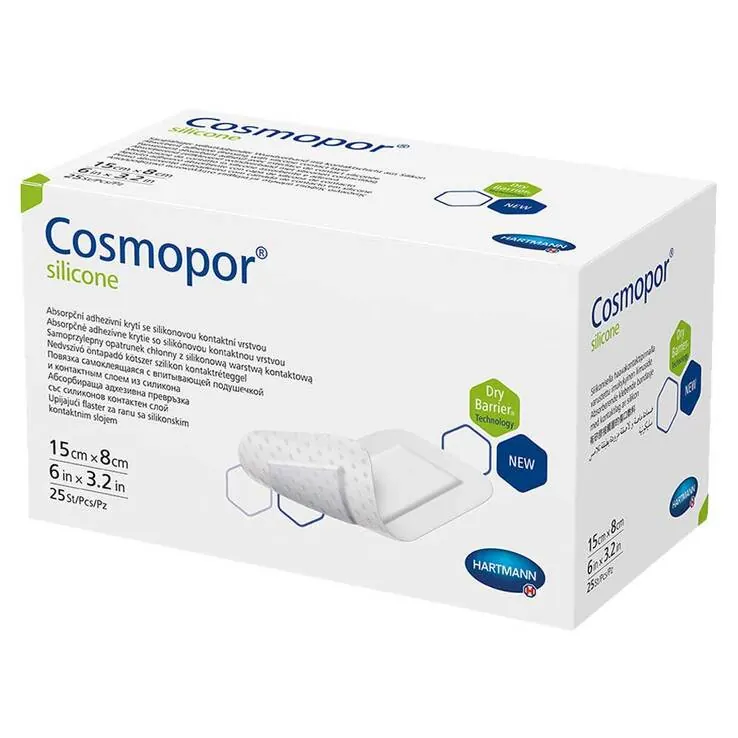 Cosmopor® silicone Wundverband 8x15 cm, 25 St