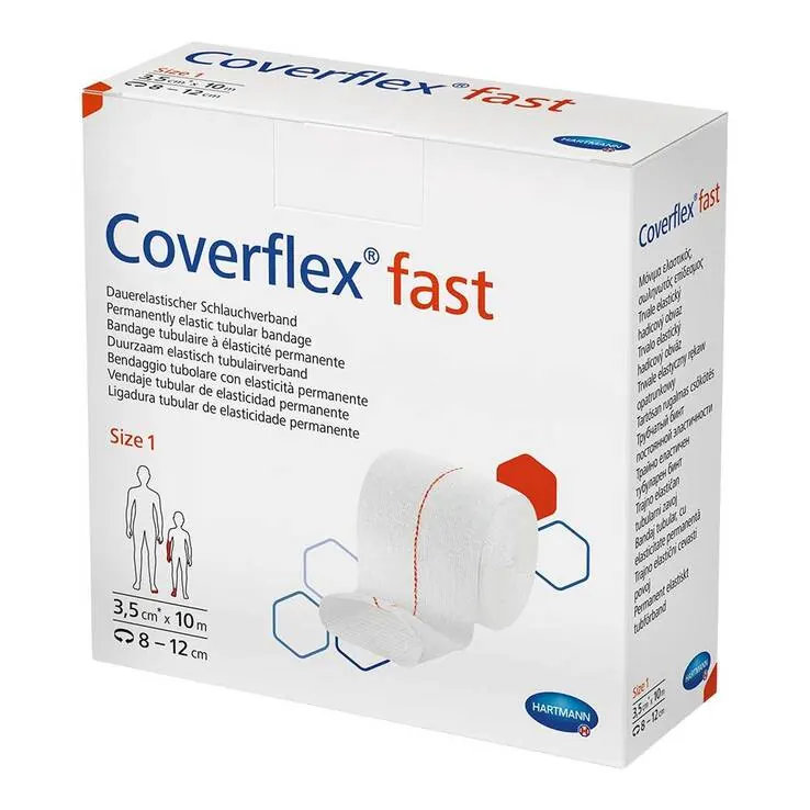 Coverflex fast Schlauchverband Größe 1 3,5 cmx10 m weiß, 1 St