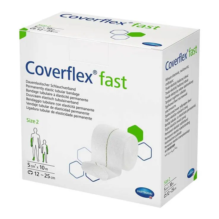Coverflex fast Schlauchverband Größe 2 5 cmx10 m weiß, 1 St