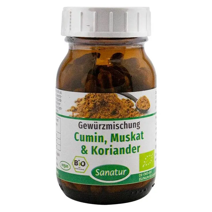 Cumin Muskat & Koriander Gewürzmischung Kapseln, 90 St