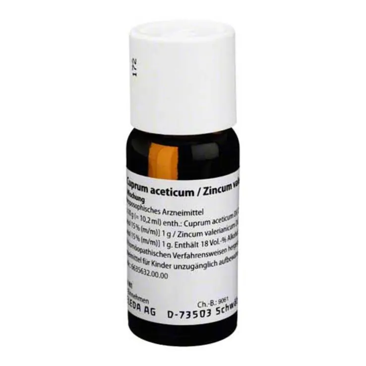 Cuprum aceticum Zincum valerianicum Dilution, 50 ml