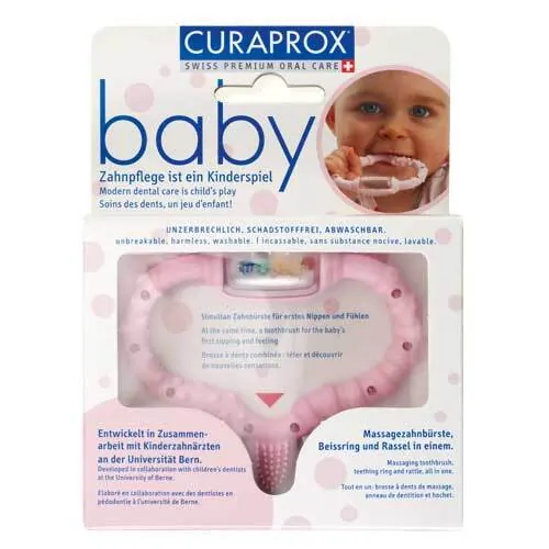 CURABABY Girl pink CBR Beißring, 1 St