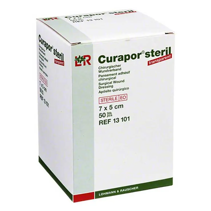 CURAPOR Wundverband steril transparent 5x7 cm, 50 St