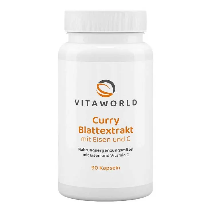 Curry Blattextrakt mit Eisen und C Kapseln, 90 St