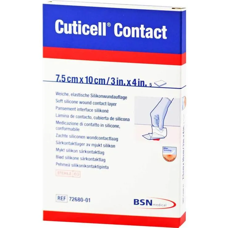 Cuticell Contact 7,5x10 cm Verband, 5 St