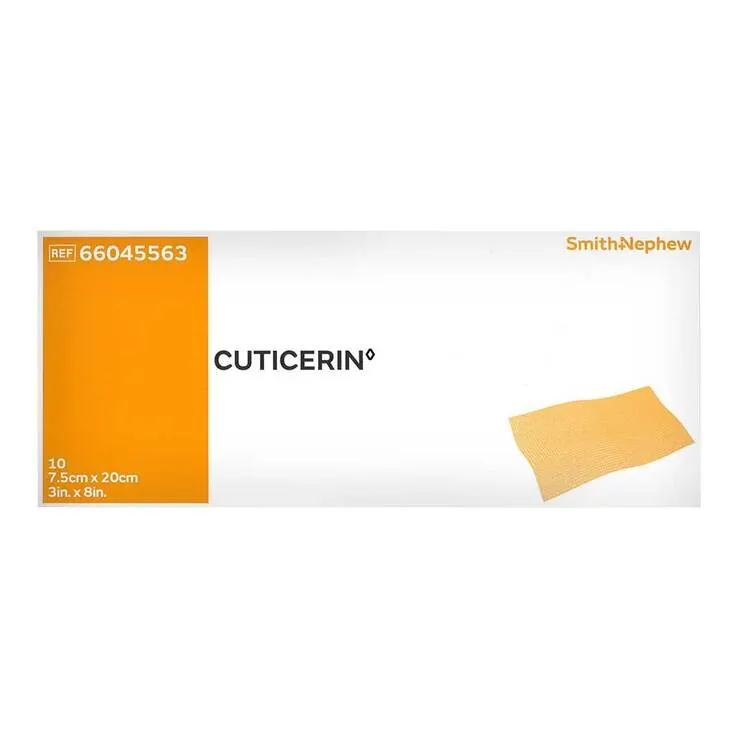 Cuticerin 7,5x20 cm Gaze mit Salbenbeschichtung, 10 St
