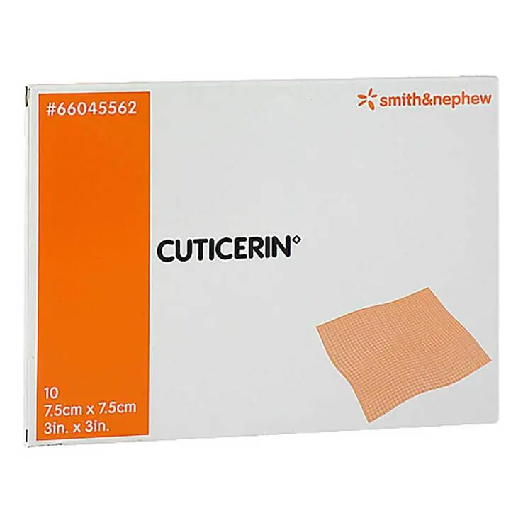 Cuticerin 7,5x7,5 cm Gaze mit Salbenbeschichtung, 10 St