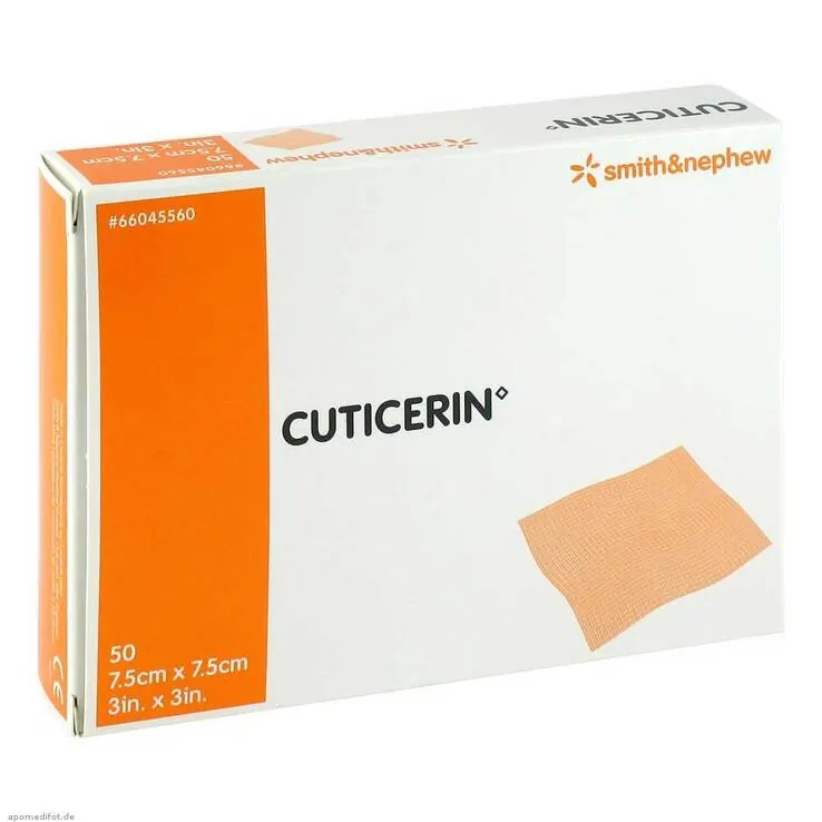 Cuticerin 7,5x7,5cm Gaze mit S, 50 St