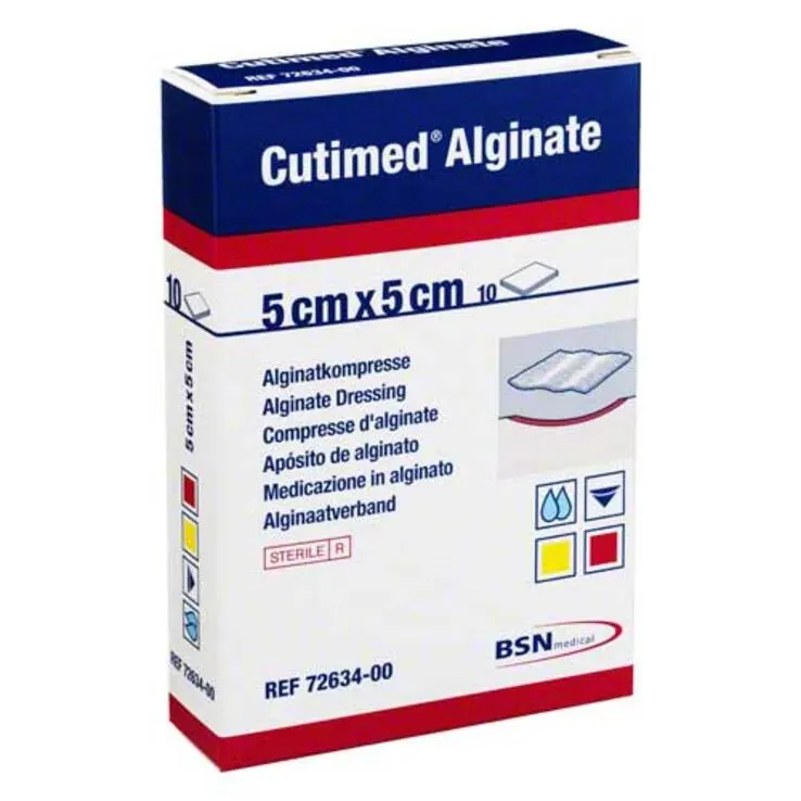 Cutimed Alginate Alginatkompressen 5x5cm, 10 St