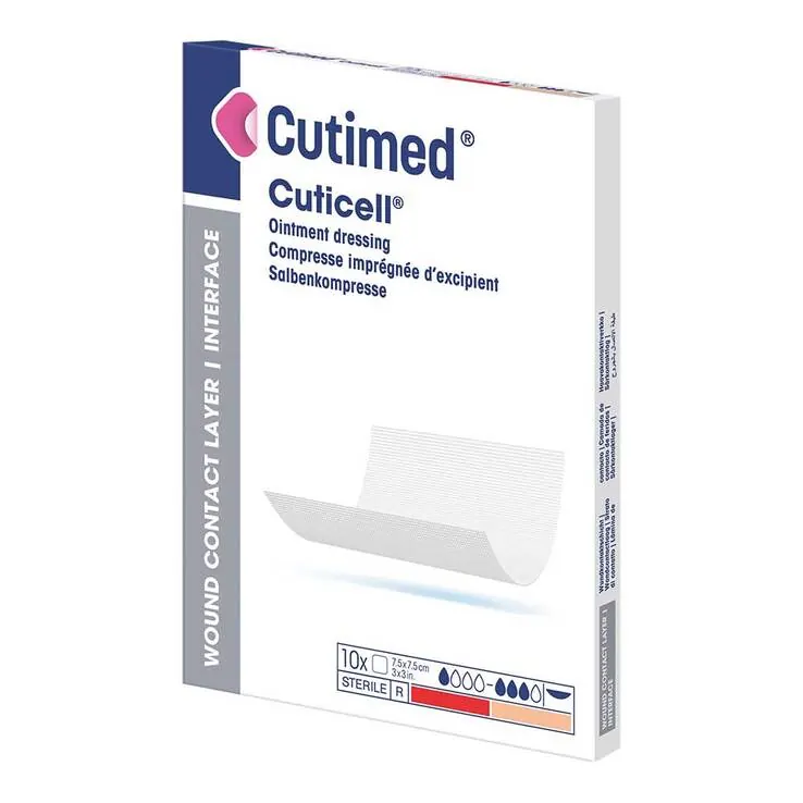 Cutimed Cuticell Salbenkompresse 7,5x7,5 cm, 10 St