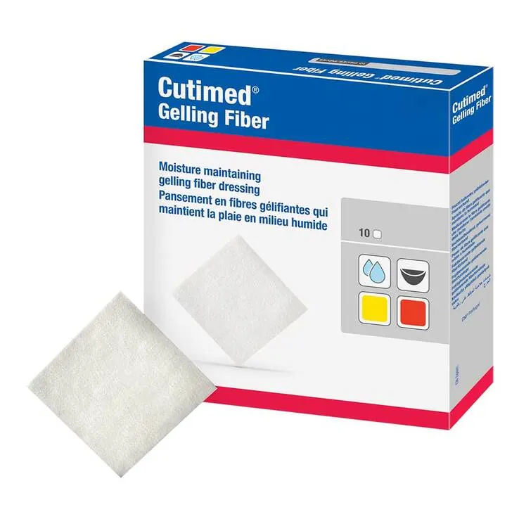 Cutimed Gelling Fiber Kom.5x5 cm Hydrofaserverband, 10 St