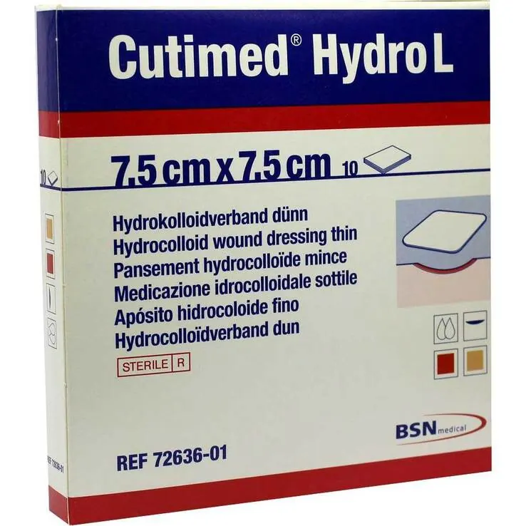 Cutimed Hydro L Hydrok.Ver.7,5x7,5cm dünn, 10 St