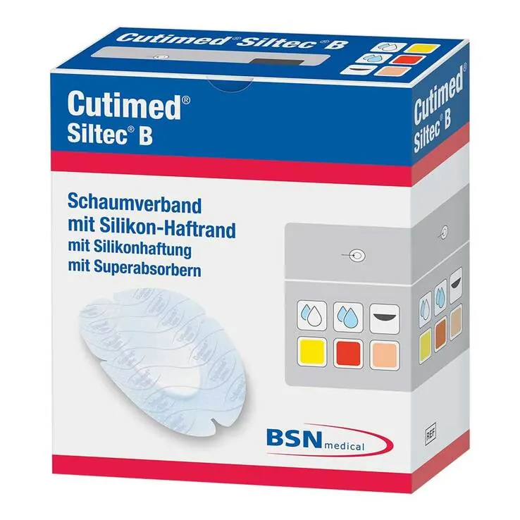 Cutimed Siltec B Schaumverband 13x16 cm oval, 6 St