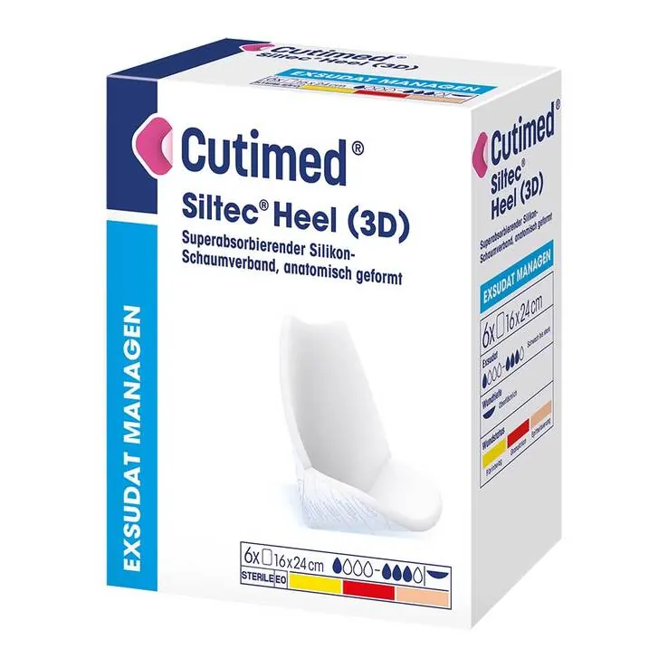 Cutimed Siltec Heel 3D 16x24 cm Kompressen, 6 St