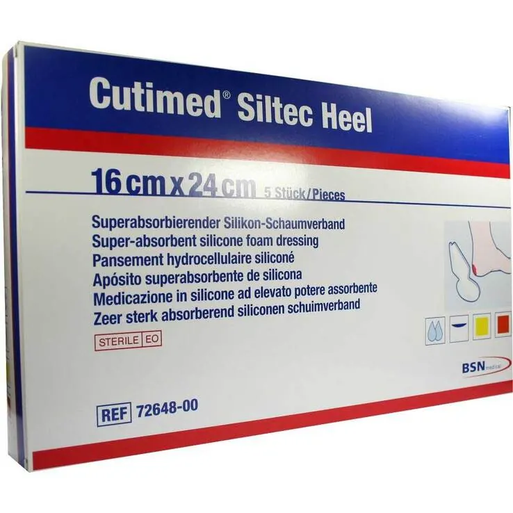 Cutimed Siltec Heel Kompresse 16x24 cm, 5 St