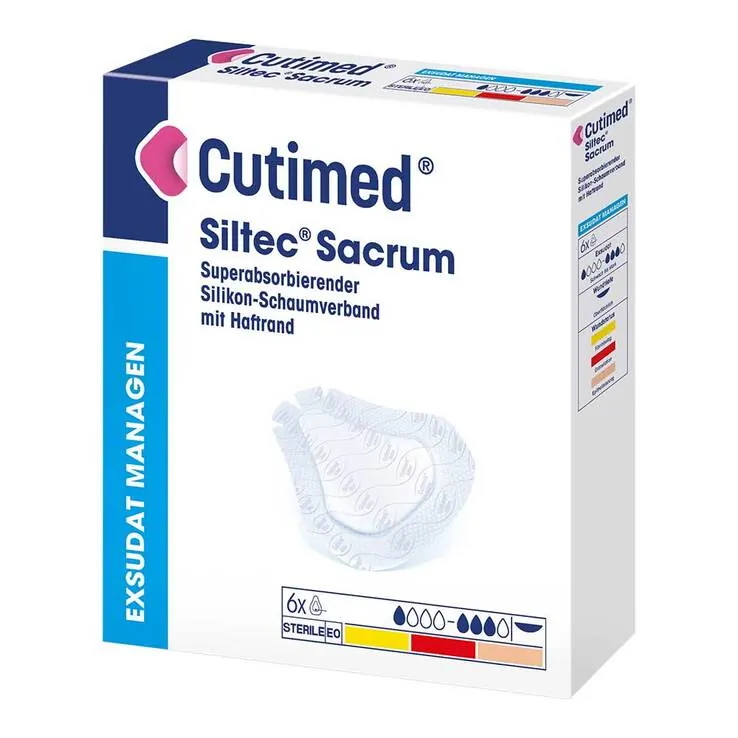 Cutimed Siltec Sacrum Kompresse 23x23x cm, 6 St