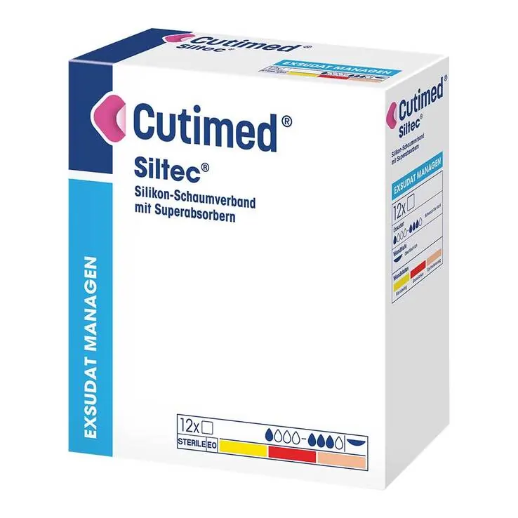 Cutimed Siltec Schaumverband 10x20 cm sanft haftend, 12 St