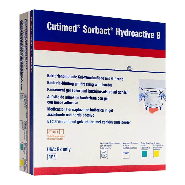 Cutimed Sorbact Hydroactive B Gel-V.14x14 cm haft., 10 St
