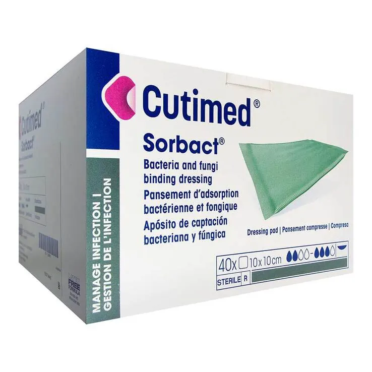 Cutimed Sorbact Saugkompressen 10x10 cm, 40 St