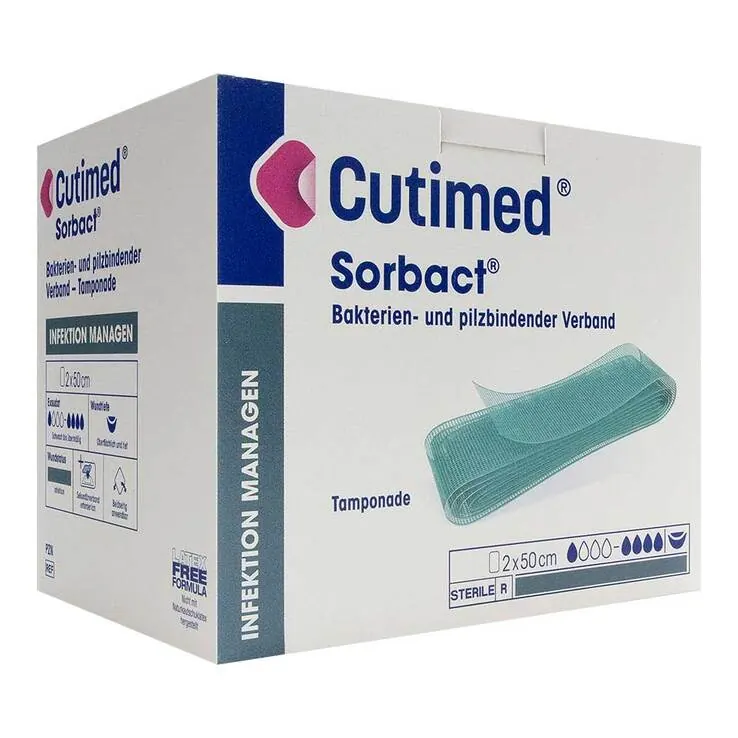 Cutimed Sorbact Tamponaden 2x50 cm, 20 St