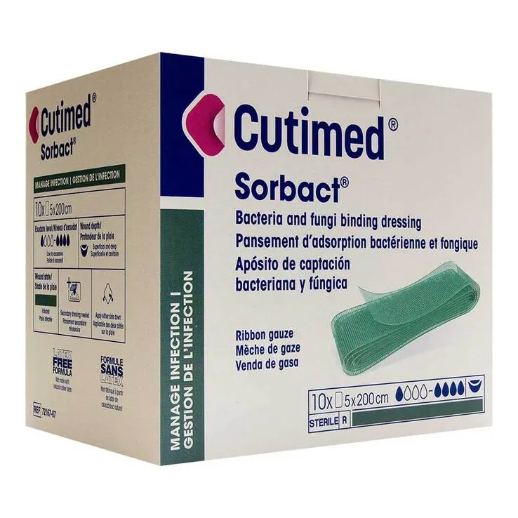 Cutimed Sorbact Tamponaden 5x200 cm, 10 St