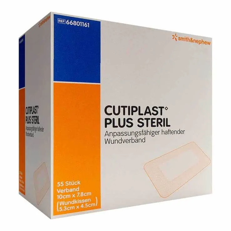 Cutiplast Plus steril 7,8x10 cm Verband, 55 St
