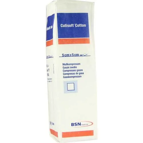 Cutisoft Cotton Kompresse 5x5 cm unsteril 12fach, 100 St