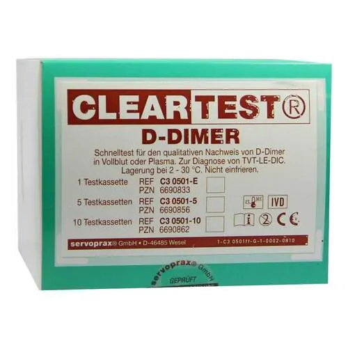 D-DIMER Cleartest Vollblut TVT LE DIC, 1 St