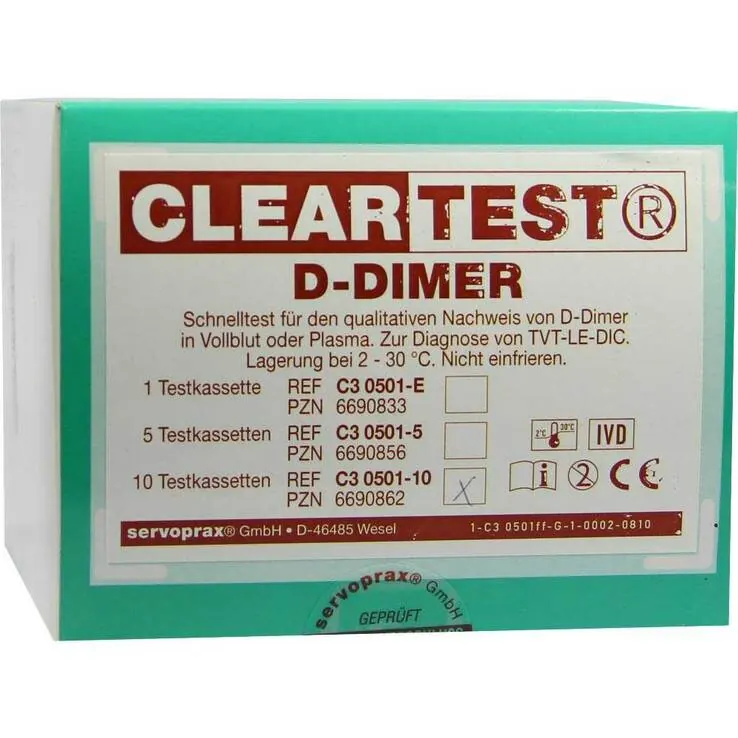 D Dimer Cleartest Vollblut Tvt LE Dic, 10 St