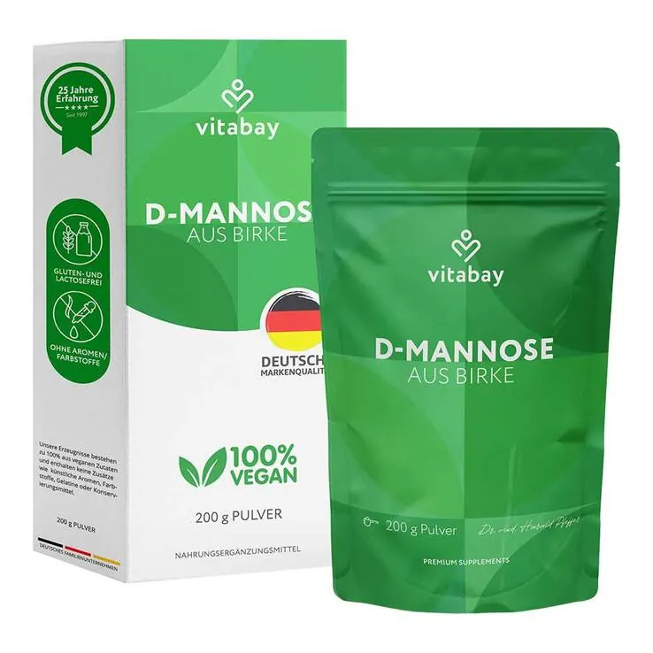 D-Mannose Pulver aus Birke vegan Diätetikum, 200 g