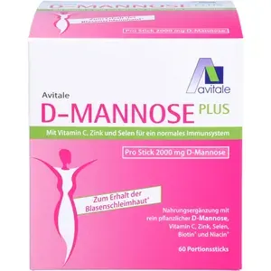 D-MANNOSEPLUS2000mgSticksm.Vit.u.Mineralstof.60Stück
