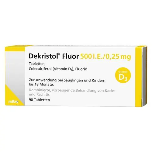 Dekristol Fluor 500 I.E. / 0,25 mg Tabletten, 90 St
