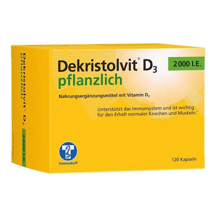 Dekristolvit D3 2000 I.E. pflanzlich Kapseln, 120 St