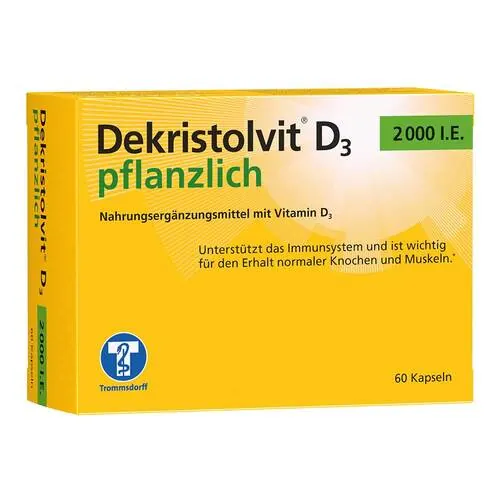 Dekristolvit D3 2000 I.E. pflanzlich Kapseln, 60 St